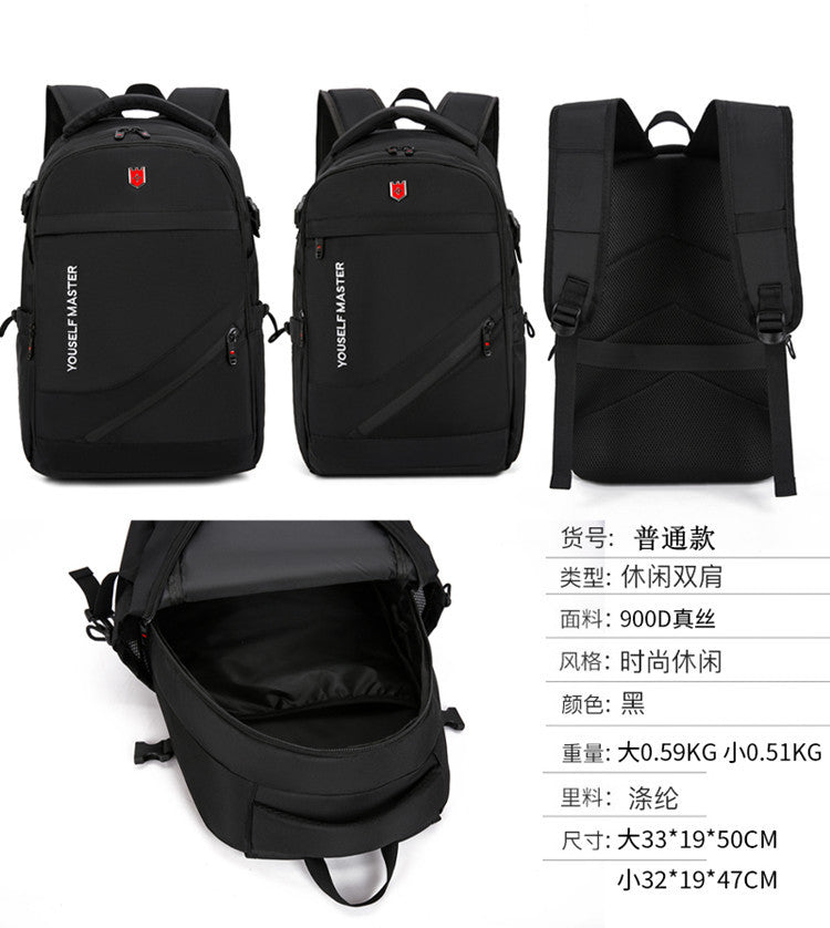 Cross-border Backpack Men's Large Capacity Business Travel Bag Computer Backpack Junior Senior high school College Student Schoolbag New Travel