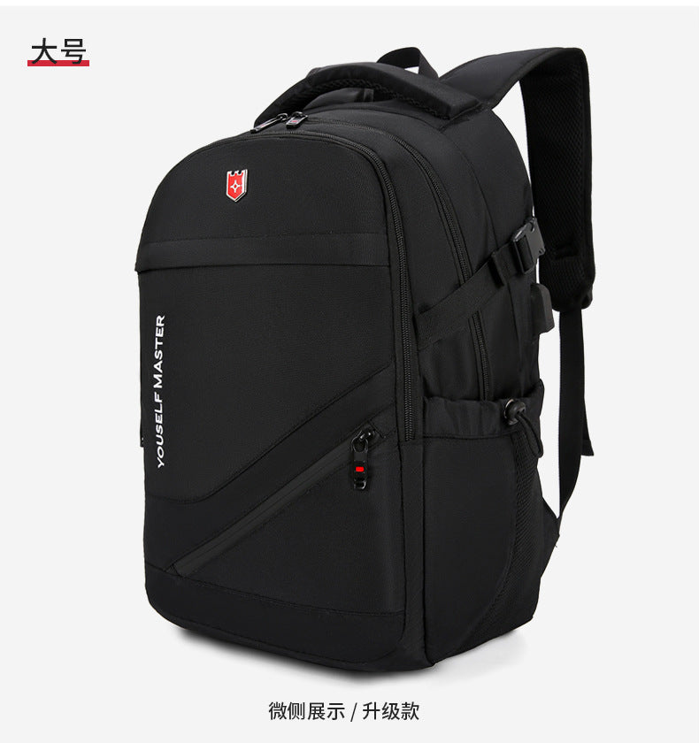 Cross-border Backpack Men's Large Capacity Business Travel Bag Computer Backpack Junior Senior high school College Student Schoolbag New Travel
