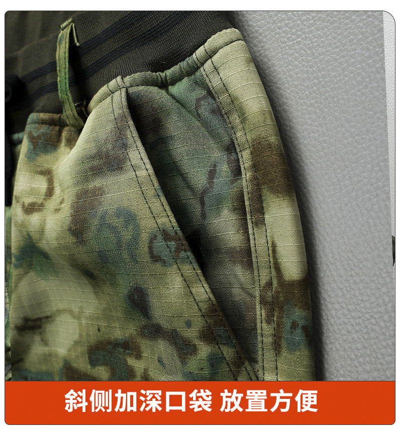Autumn and Winter fleece-lined Work Clothes suit Men's Thickened Wear-Resistant Dirty-Resistant Labor Protection Mesh Warm-Keeping Tooling Outdoor Jacket