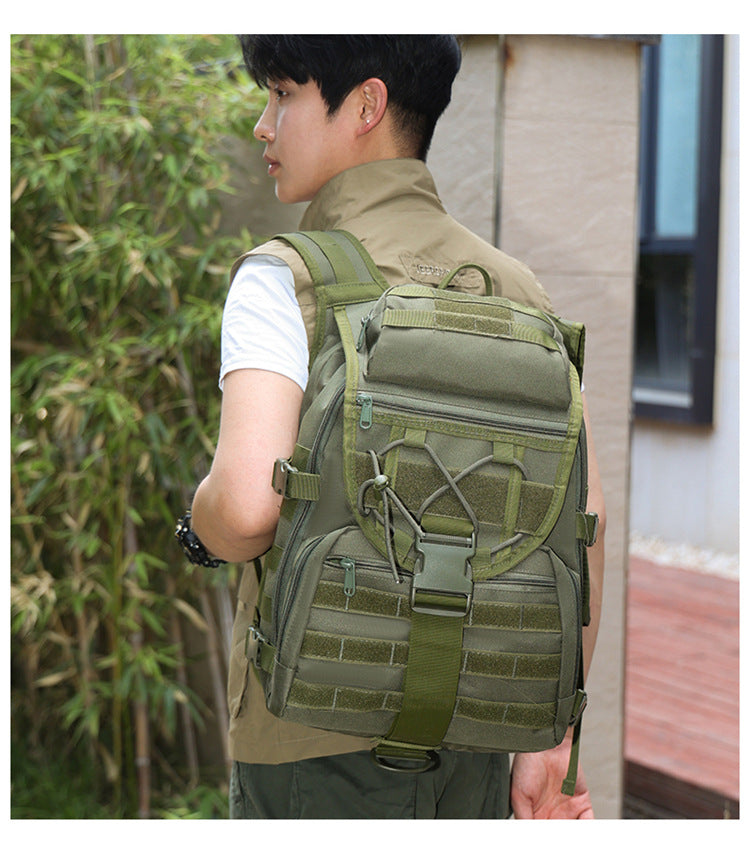 2025 New Men's Outdoor Backpack Travel Bag Large Capacity Oxford Cloth USB Charging Summer Camp Bag Export