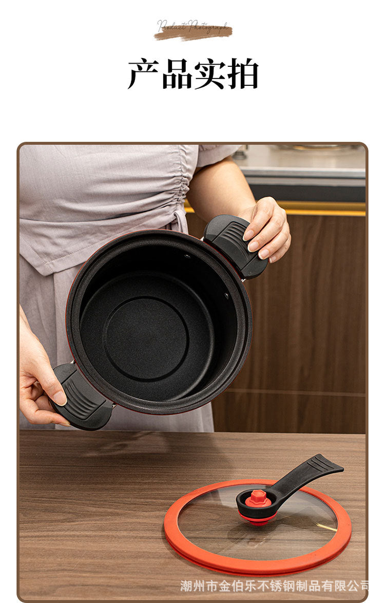 Korean-style Micro-pressure Pot Household Kitchen Multi-functional Stew Pot Stew Meat Porridge Soup Pot Binaural Cuisine Pressure Soup Pot