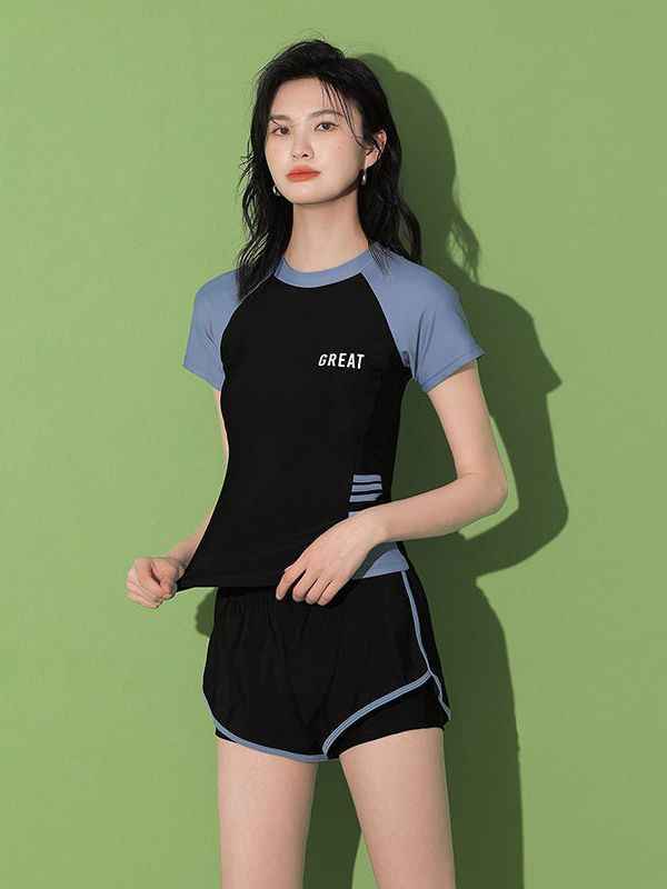 Women's Swimsuit Summer Split Casual Sports Super Fairy Ins Student Conservative Slimming Look Belly-Covering Swimming Pool Swimming Equipment