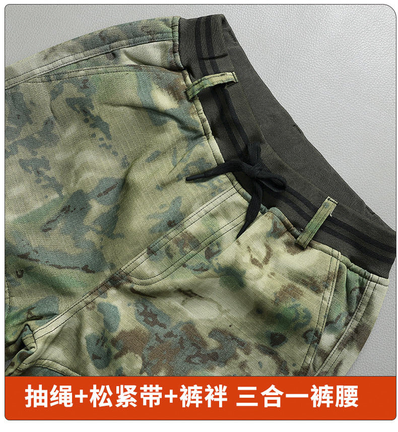 Autumn and Winter fleece-lined Work Clothes suit Men's Thickened Wear-Resistant Dirty-Resistant Labor Protection Mesh Warm-Keeping Tooling Outdoor Jacket