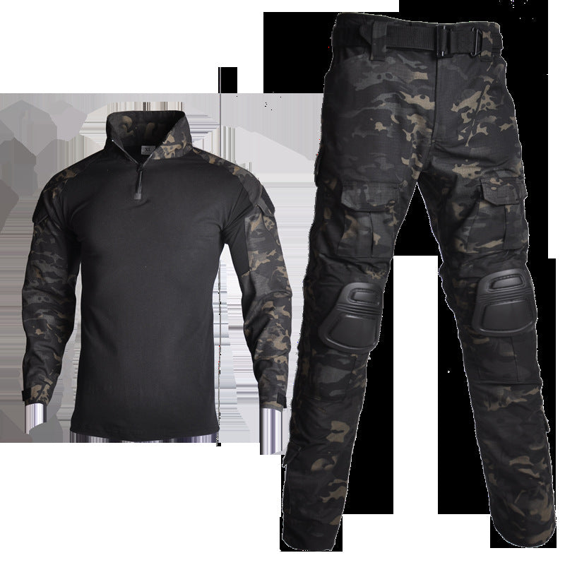 Army Eagle Frog Suit Long-sleeved Army Fan T-shirt Elastic Outdoor CS Field Quick-drying Camouflage Outdoor Long-sleeved T-shirt Quick-drying Men's G2