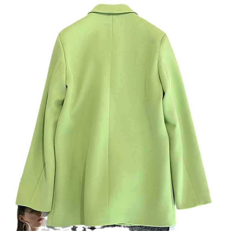 Candy Green Trendy Blazer for Women, 2026 Spring and Autumn New Korean Style, Internet Celebrity Style, Petite Casual