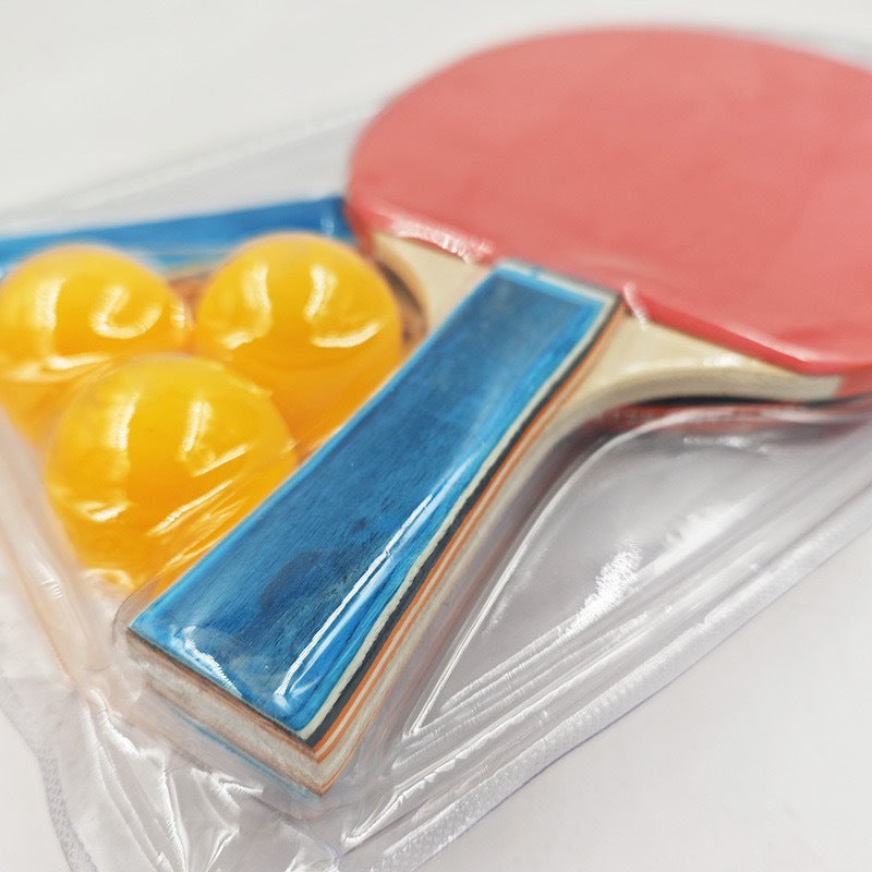 Manufacturer Wholesale Table Tennis Racket with 3 Balls Kidsren's Entertainment Racket 2 Pieces Packed for Ten Yuan or More Store Wholesale Volume Model
