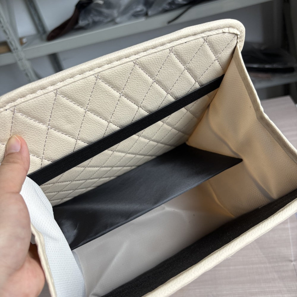 Cross-border upgrade car chair back suede storage bag seat storage cup bag multi-compartment bundled storage bag