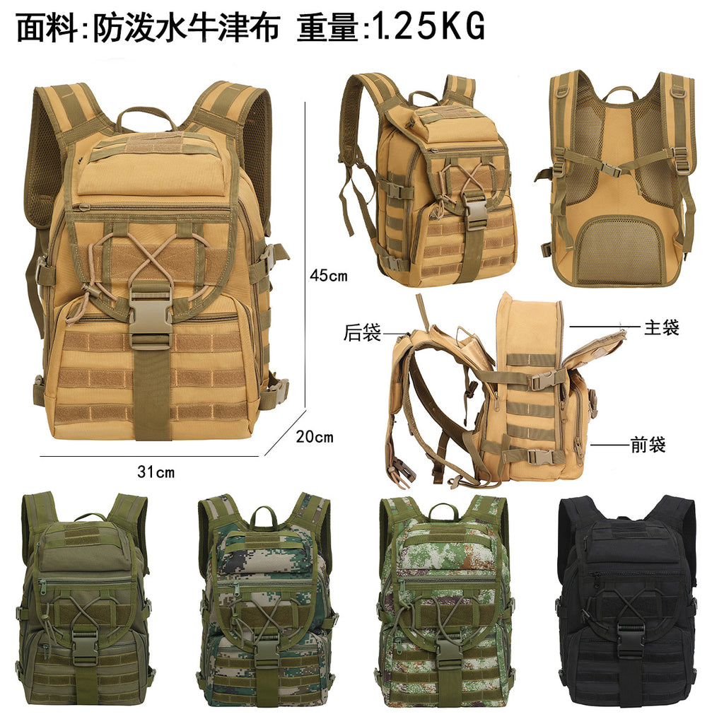 2025 New Men's Outdoor Backpack Travel Bag Large Capacity Oxford Cloth USB Charging Summer Camp Bag Export