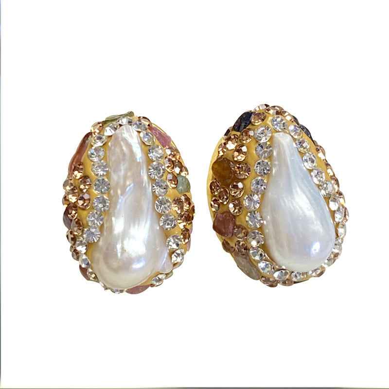 2024 New TikTok Explosions Niche Design Ins Trendy Baroque Pearl Earrings Earrings 925 Silver Manufacturers