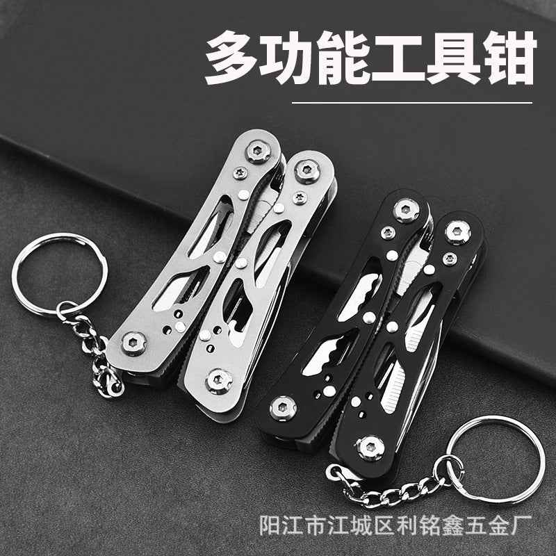Stainless steel multi-function tool pliers mini folding portable outdoor travel tool pliers combination knife multi-purpose