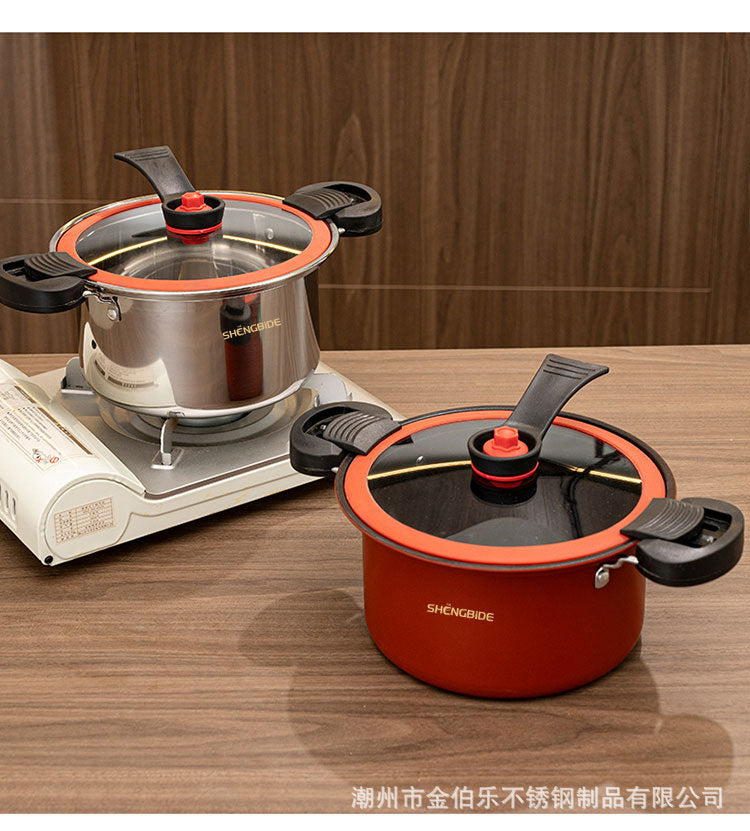 Korean-style Micro-pressure Pot Household Kitchen Multi-functional Stew Pot Stew Meat Porridge Soup Pot Binaural Cuisine Pressure Soup Pot