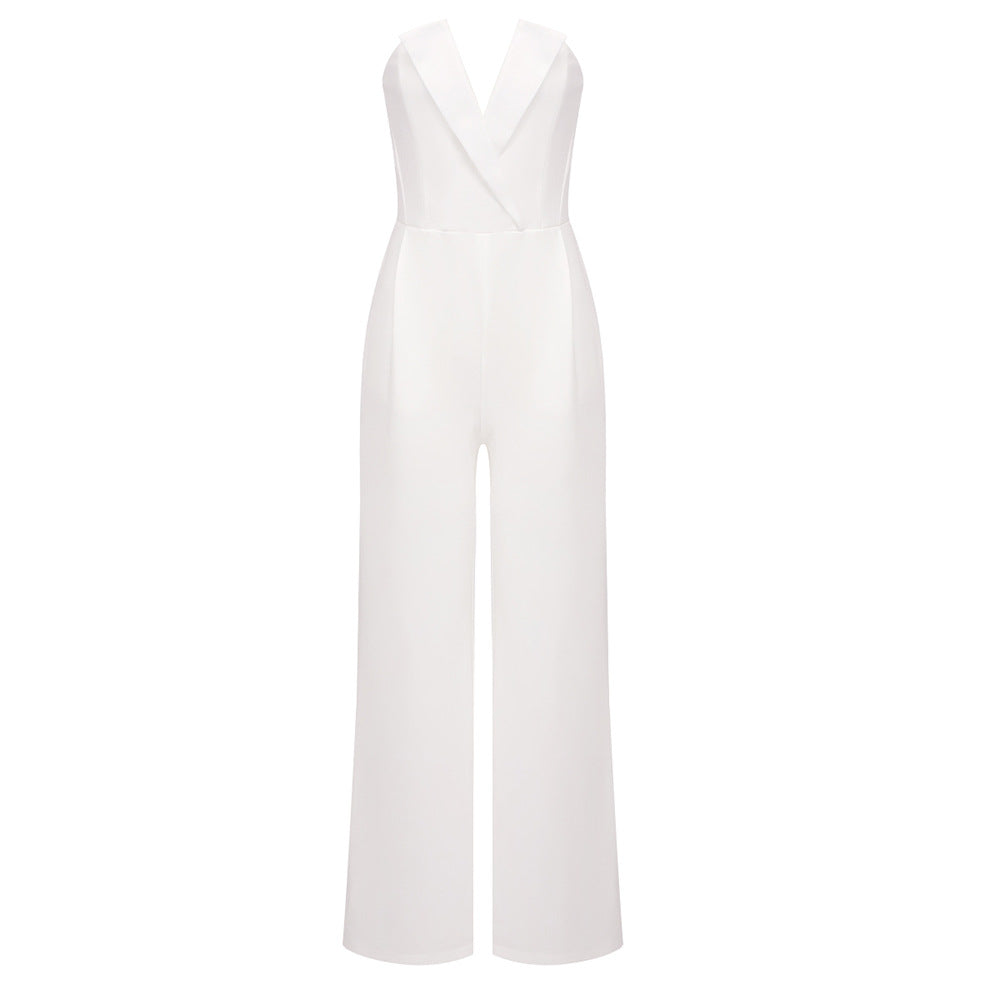 In Stock | White Bubble Bead Jumpsuit, Fashionable Casual Two-Piece Set, High-End European and American Women's Clothing, European and American Style.