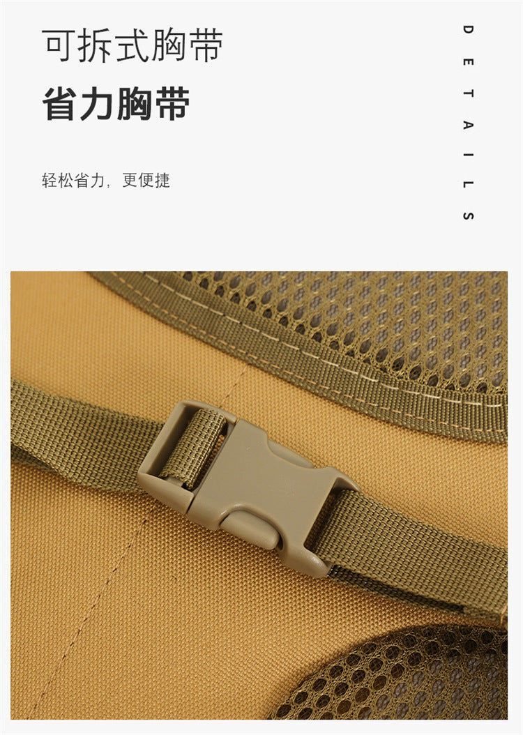 2025 New Men's Outdoor Backpack Travel Bag Large Capacity Oxford Cloth USB Charging Summer Camp Bag Export