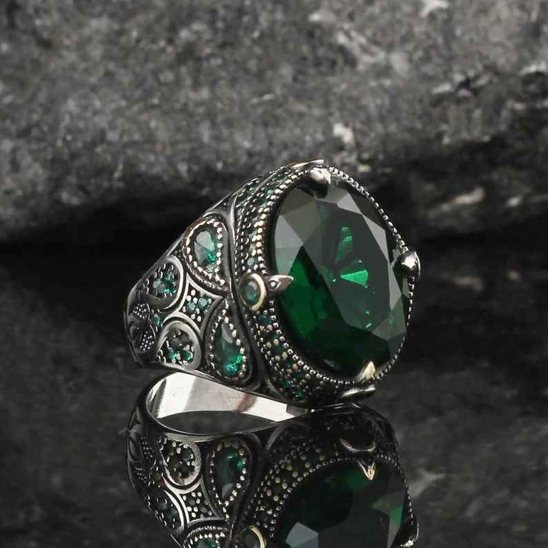 Wish Hot-Selling New Men's Ring Cross-Border European and American Retro Ring Fashion Personalized Ring