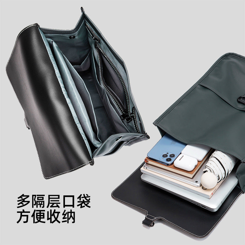 Men's Backpack, High-End, Simple, Versatile, Trendy, Popular with Women, Large Capacity, Business 16inch Computer Bag, Weight-Reducing