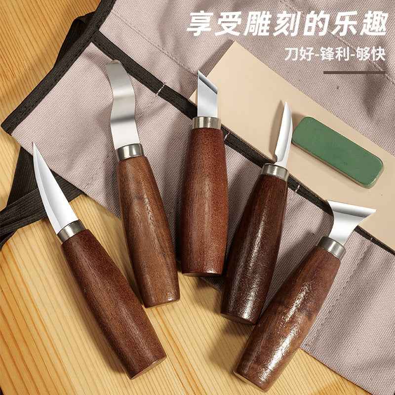 Professional woodworking carving knife DIY cutting woodcutter scimitar handmade woodcarving digging spoon full set of tools woodcarving woodcarving tools