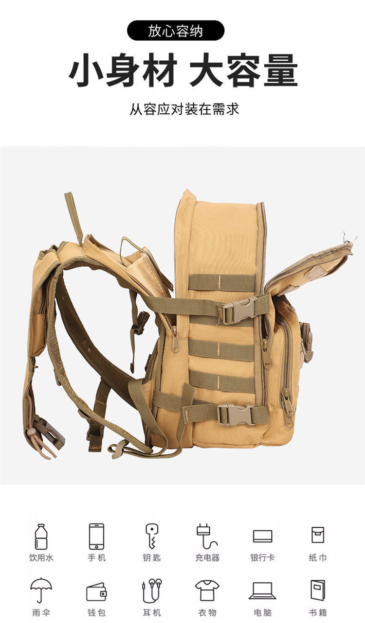 2025 New Men's Outdoor Backpack Travel Bag Large Capacity Oxford Cloth USB Charging Summer Camp Bag Export