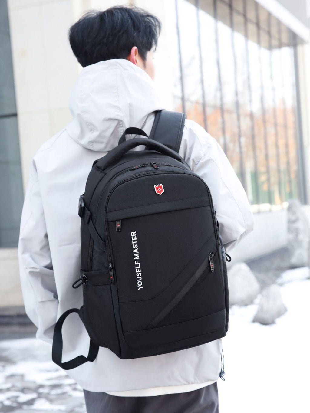 Cross-border Backpack Men's Large Capacity Business Travel Bag Computer Backpack Junior Senior high school College Student Schoolbag New Travel