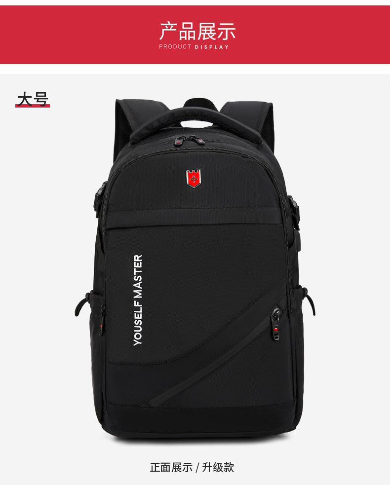 Cross-border Backpack Men's Large Capacity Business Travel Bag Computer Backpack Junior Senior high school College Student Schoolbag New Travel