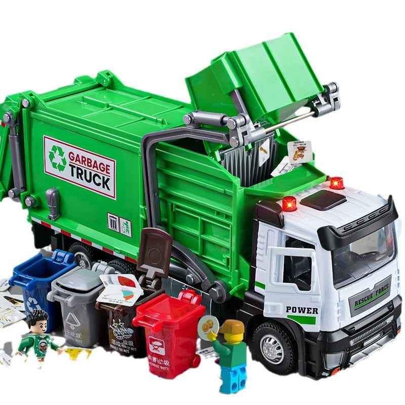 Super Large alloy garbage truck simulation sanitation truck toy model garbage sorting bucket boy engineering truck birthday gift