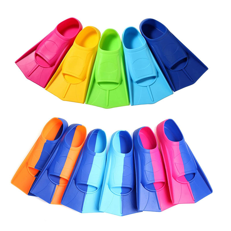 Hot sale professional training freestyle silicone frog shoes short flippers adult children flippers frog shoes manufacturers wholesale