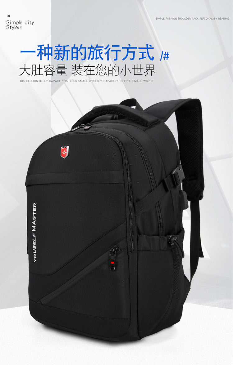 Cross-border Backpack Men's Large Capacity Business Travel Bag Computer Backpack Junior Senior high school College Student Schoolbag New Travel