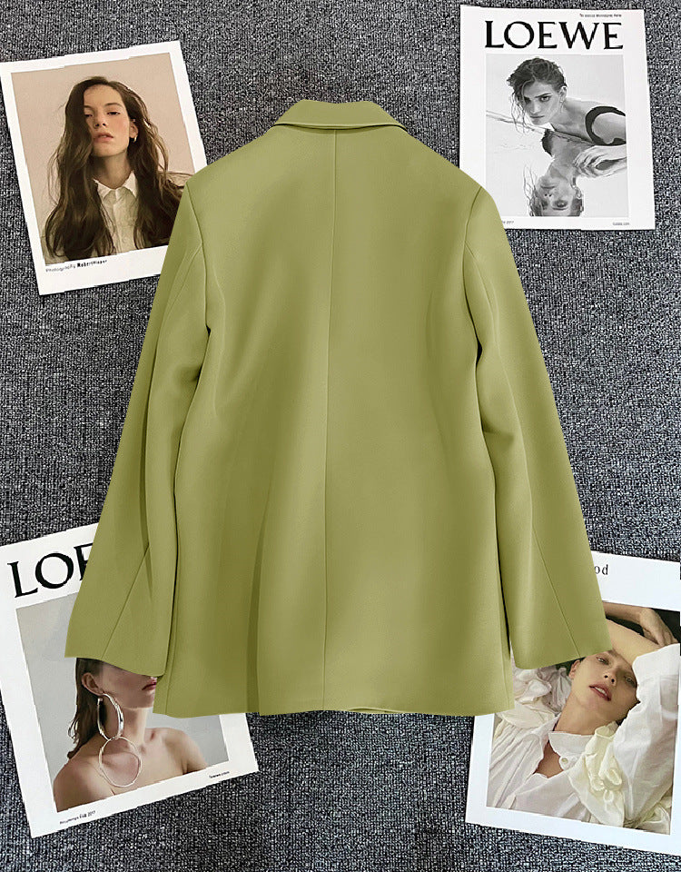 Candy Green Trendy Blazer for Women, 2026 Spring and Autumn New Korean Style, Internet Celebrity Style, Petite Casual