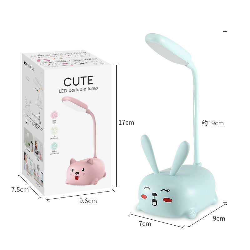 Factory direct creative cute girl heart mini small table lamp led bedroom bedroom bedside eye protection night light