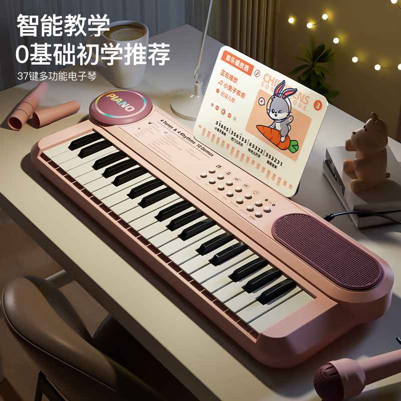 Portable Children's Electronic Organ Multifunctional Educational Musical Instrument Beginner Baby Microphone Boys and Girls Piano Toy Playing