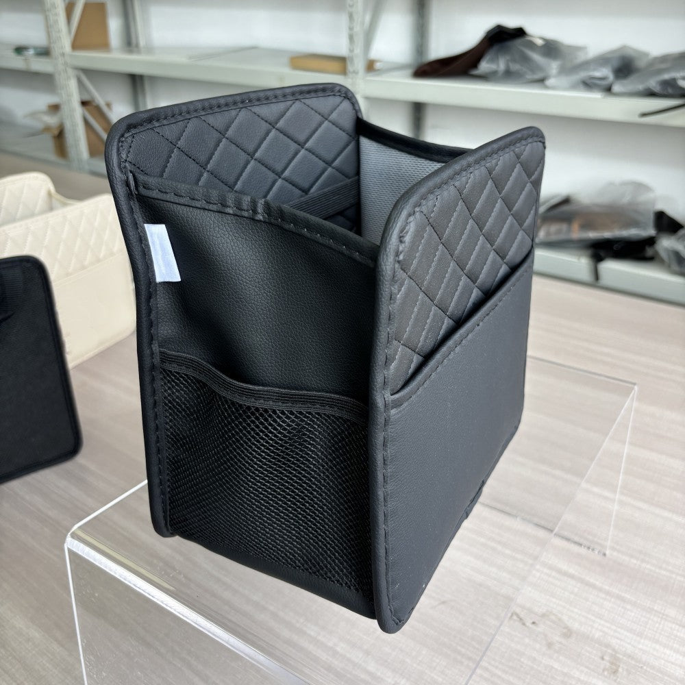 Cross-border upgrade car chair back suede storage bag seat storage cup bag multi-compartment bundled storage bag