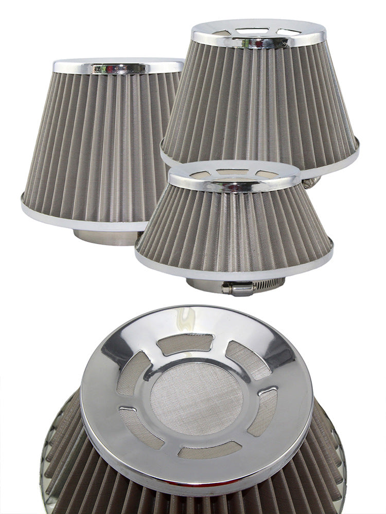 Car air filter high flow mushroom head engine intake modified mushroom head stainless steel mesh filter