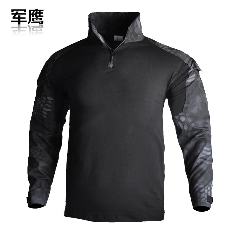 Army Eagle Frog Suit Long-sleeved Army Fan T-shirt Elastic Outdoor CS Field Quick-drying Camouflage Outdoor Long-sleeved T-shirt Quick-drying Men's G2