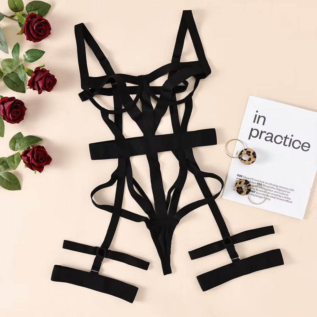 European and American Foreign Trade Sexy Underwear AliExpress Complicated Craft Strap Bundle Body Hollow Body Clothes Wholesale