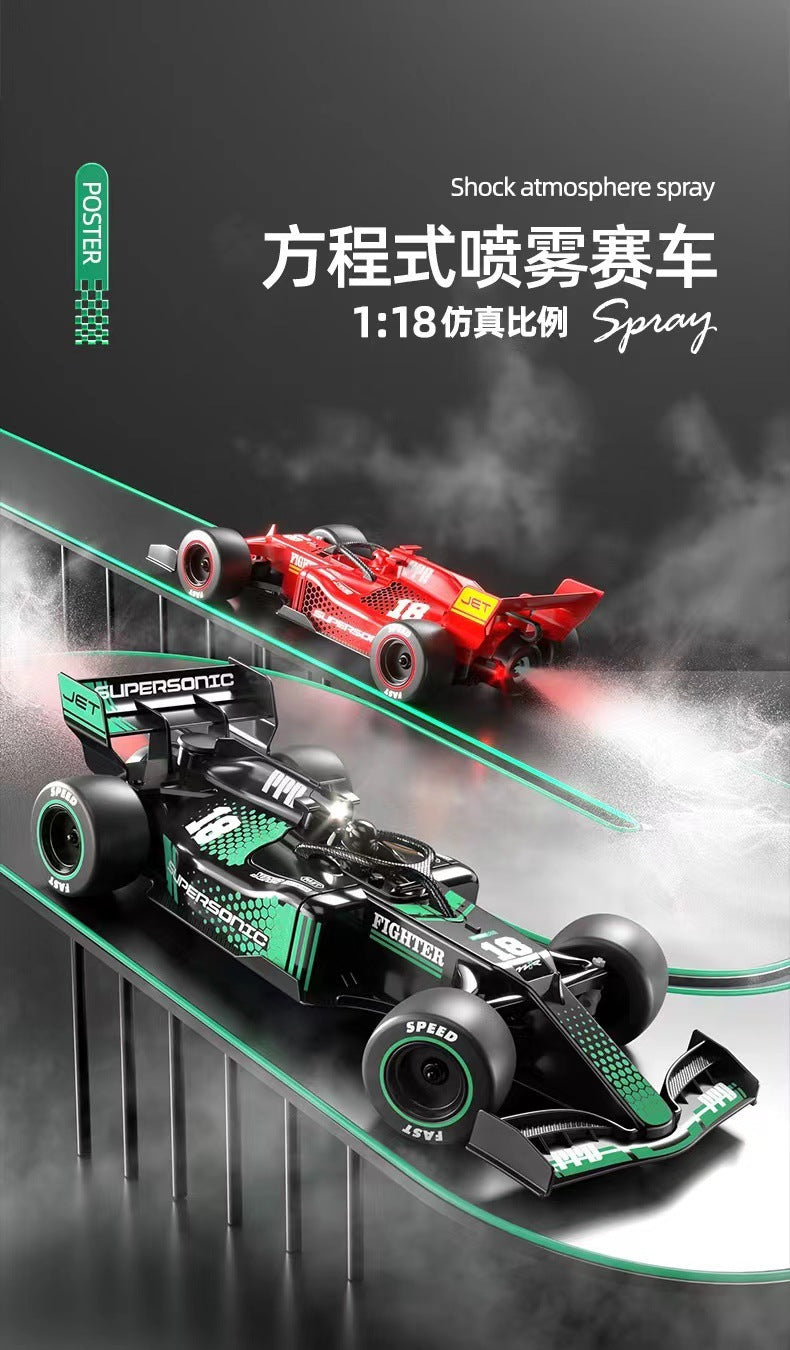 Remote control car Formula F1 high-speed racing rechargeable sprayable electric drift car children's toys gifts wholesale