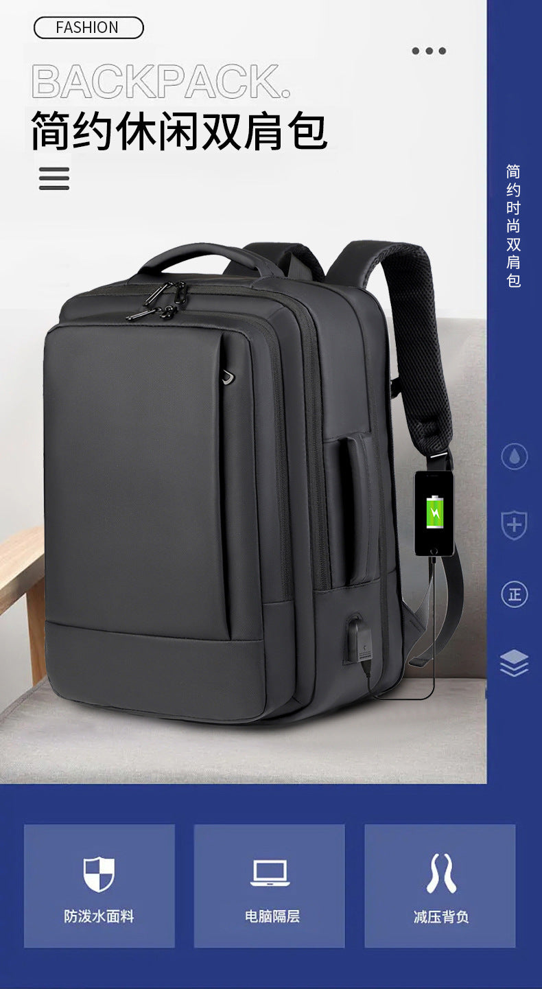 Backpack Men's High-class High-capacity Business Travel Men's Computer Bag Multi-functional Backpack College Student Commuter