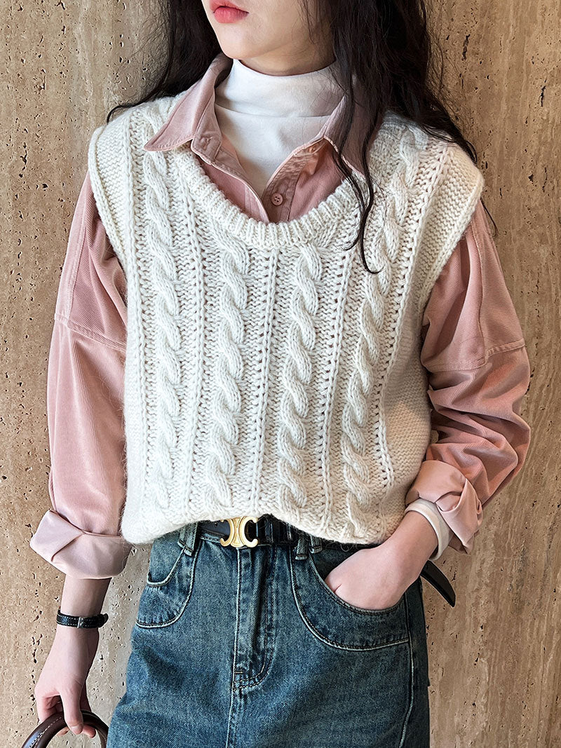 Lushi Japanese-Style Minimalist Thickened Brushed Corduroy Shirt for Women 2025 Autumn Inner Layering Base Shirt 3378