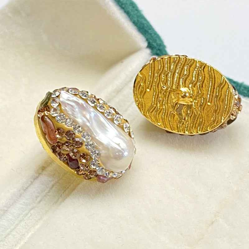 2024 New TikTok Explosions Niche Design Ins Trendy Baroque Pearl Earrings Earrings 925 Silver Manufacturers