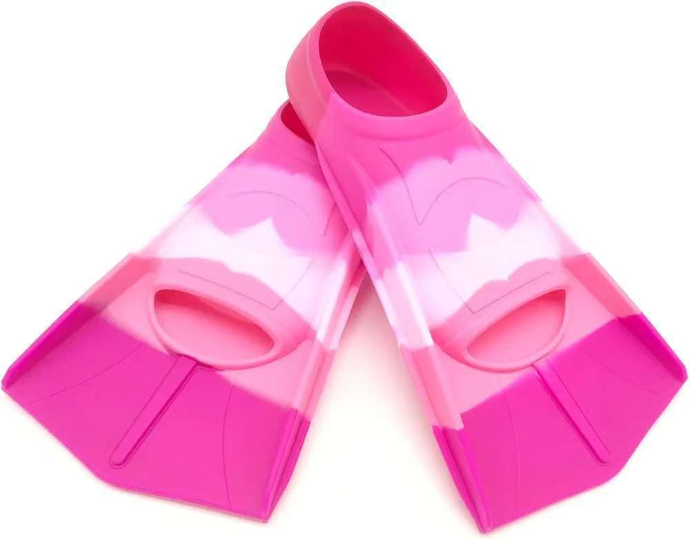 Hot sale professional training freestyle silicone frog shoes short flippers adult children flippers frog shoes manufacturers wholesale