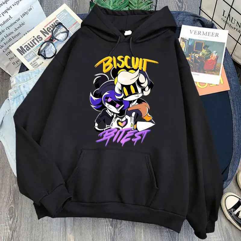 Foreign Trade Inorganic Killer Cartoon Printed Sweatshirt Autumn and Winter Male and Female Students Long-Sleeved Pure Color Jacket Hoodie Hoodie