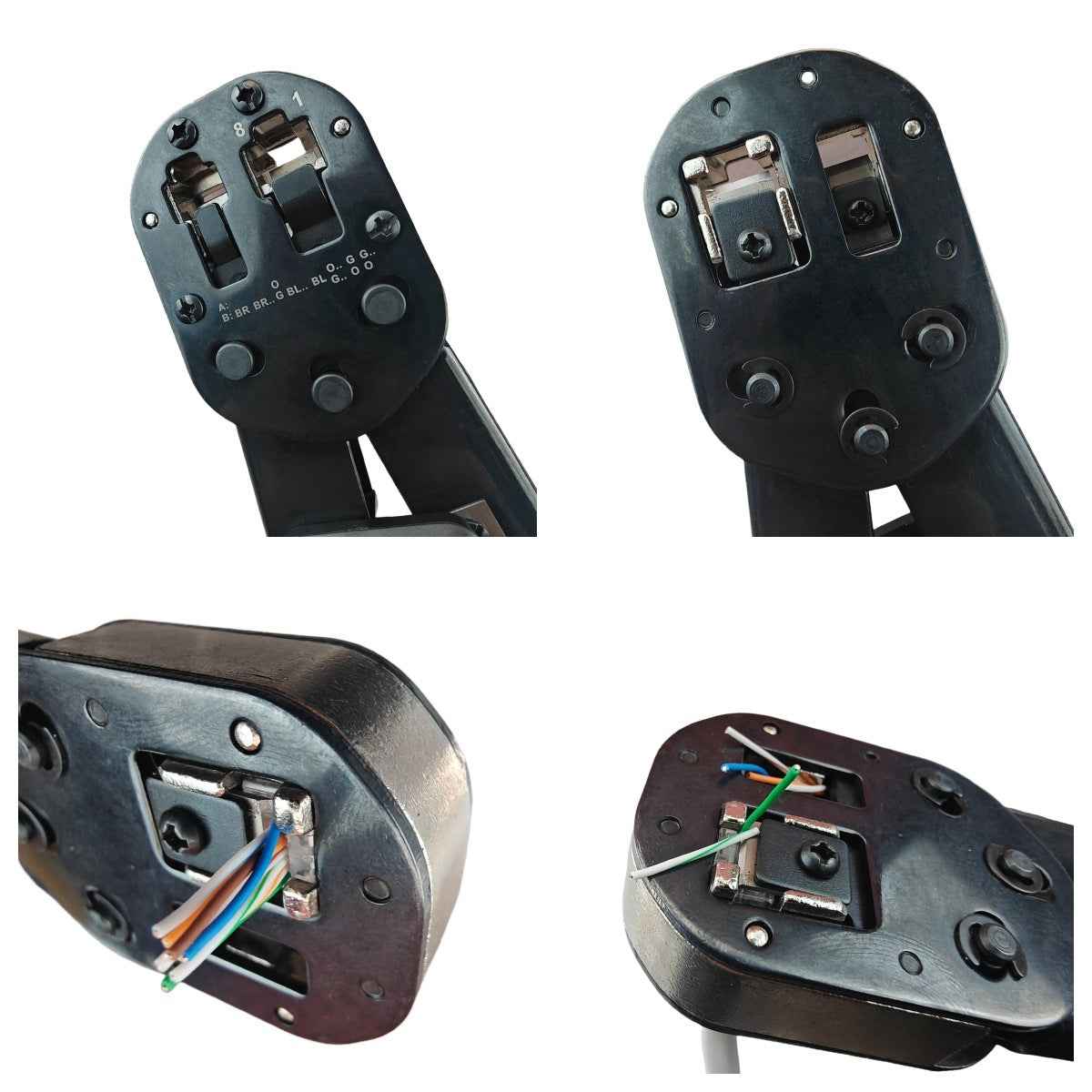 Hardware Network Cable Pliers Through-Hole Tool Manual Pliers Crystal Head Crimping Pliers Rj45 Pliers Wire Stripping Labor-Saving High Carbon Steel