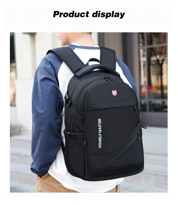 Cross-border Backpack Men's Large Capacity Business Travel Bag Computer Backpack Junior Senior high school College Student Schoolbag New Travel