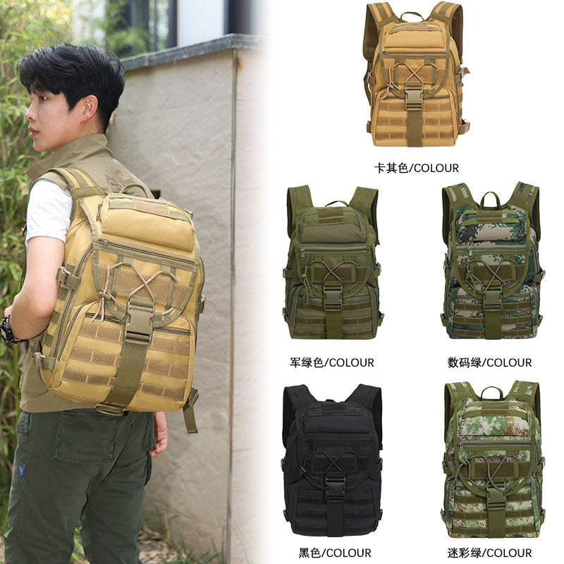 2025 New Men's Outdoor Backpack Travel Bag Large Capacity Oxford Cloth USB Charging Summer Camp Bag Export