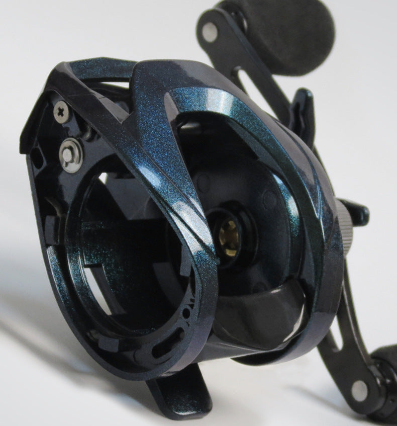 Cross-border foreign trade water drop wheel Luya long-distance fishing line wheel black horse mouth white 8-axis universal magnetic brake fishing wheel