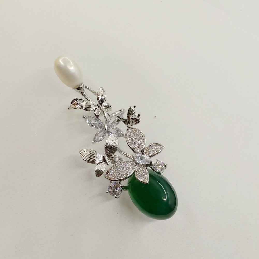 New Flower Brooch High Sense Niche Inlaid Zircon Corsage Women's Clothing Accessories All-match Clothing Accessories in stock
