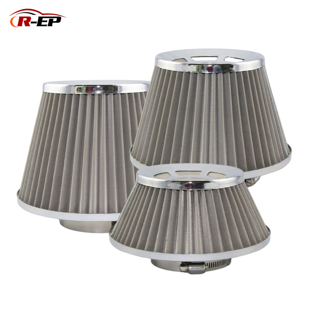 Car air filter high flow mushroom head engine intake modified mushroom head stainless steel mesh filter
