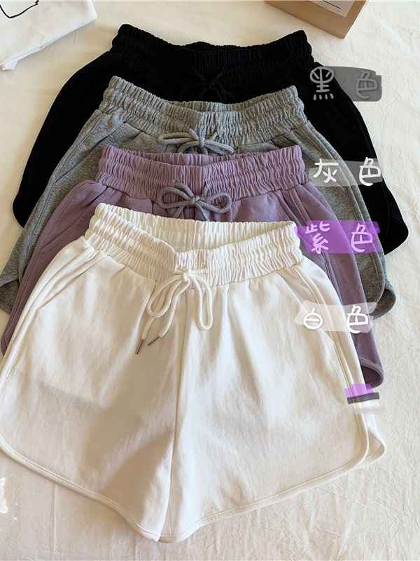 Plus-Size Women's Summer New Korean-Style High-Waisted Loose Slimming Home Wide-Leg Casual Shorts for Outdoor Wear